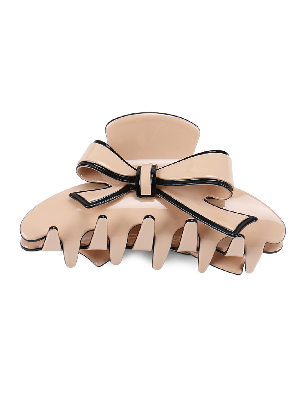 Beau - Acetate Fiber Bow Edge Trim Claw Clip