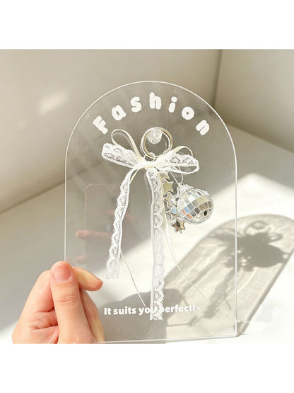 Keypus - Bow Lace Mirror Ball Key Ring Accessory Keychain