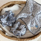 Gifty - Vintage Floral Square Detail Scrunchie