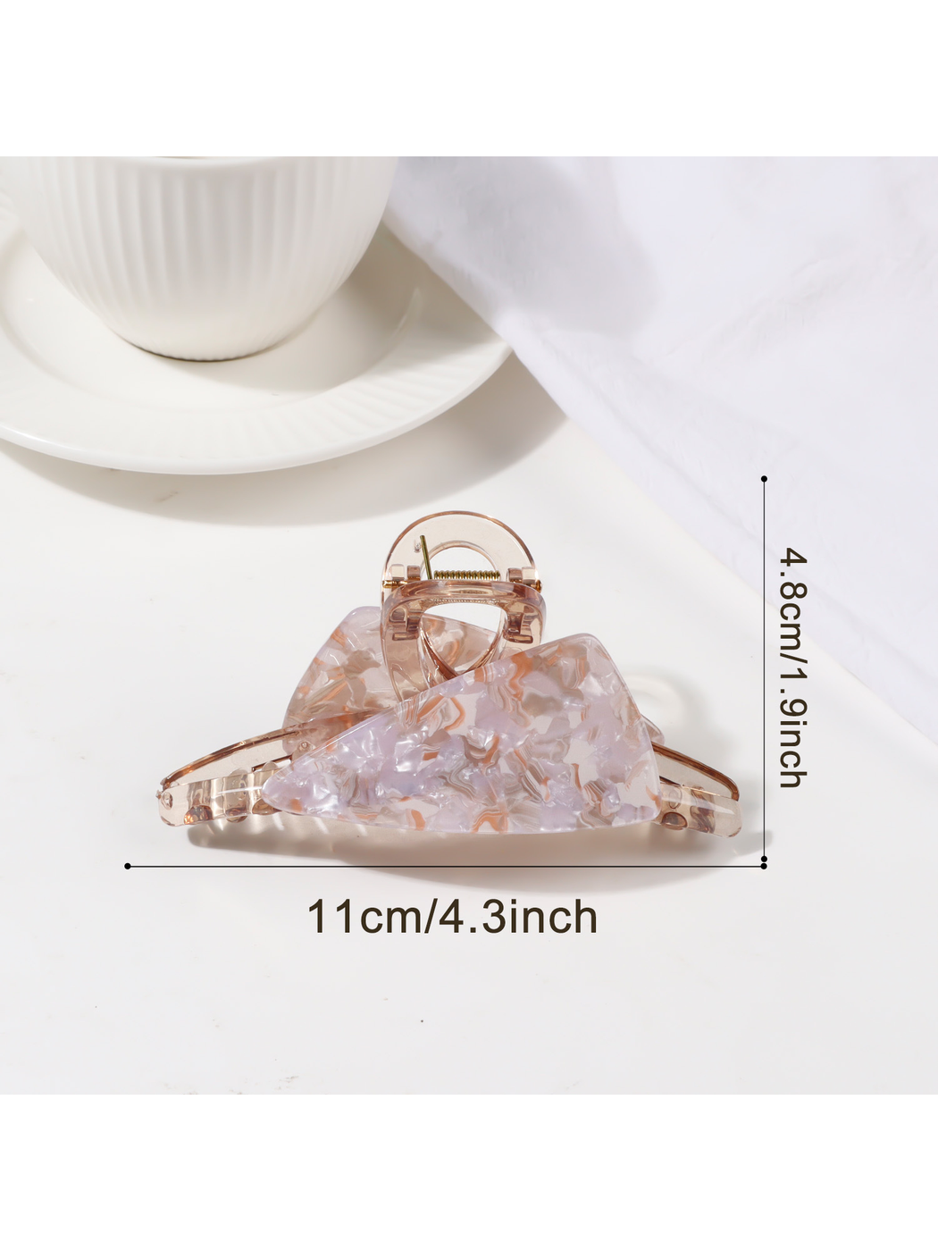 Beau - Asymmetrical Triangle Transparent Hair Clip