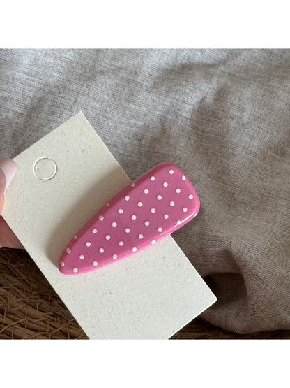 Beau - Polka Dot Water Drop Duckbill Hair Clip