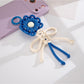 Keypus - Nylon and Alloy Floral Hanging Charm Keychain