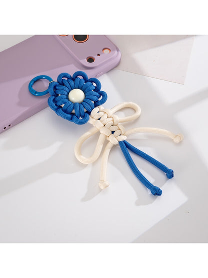 Keypus - Nylon and Alloy Floral Hanging Charm Keychain