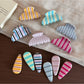Beau - Colorful Stripe Pattern Acrylic Claw Clip