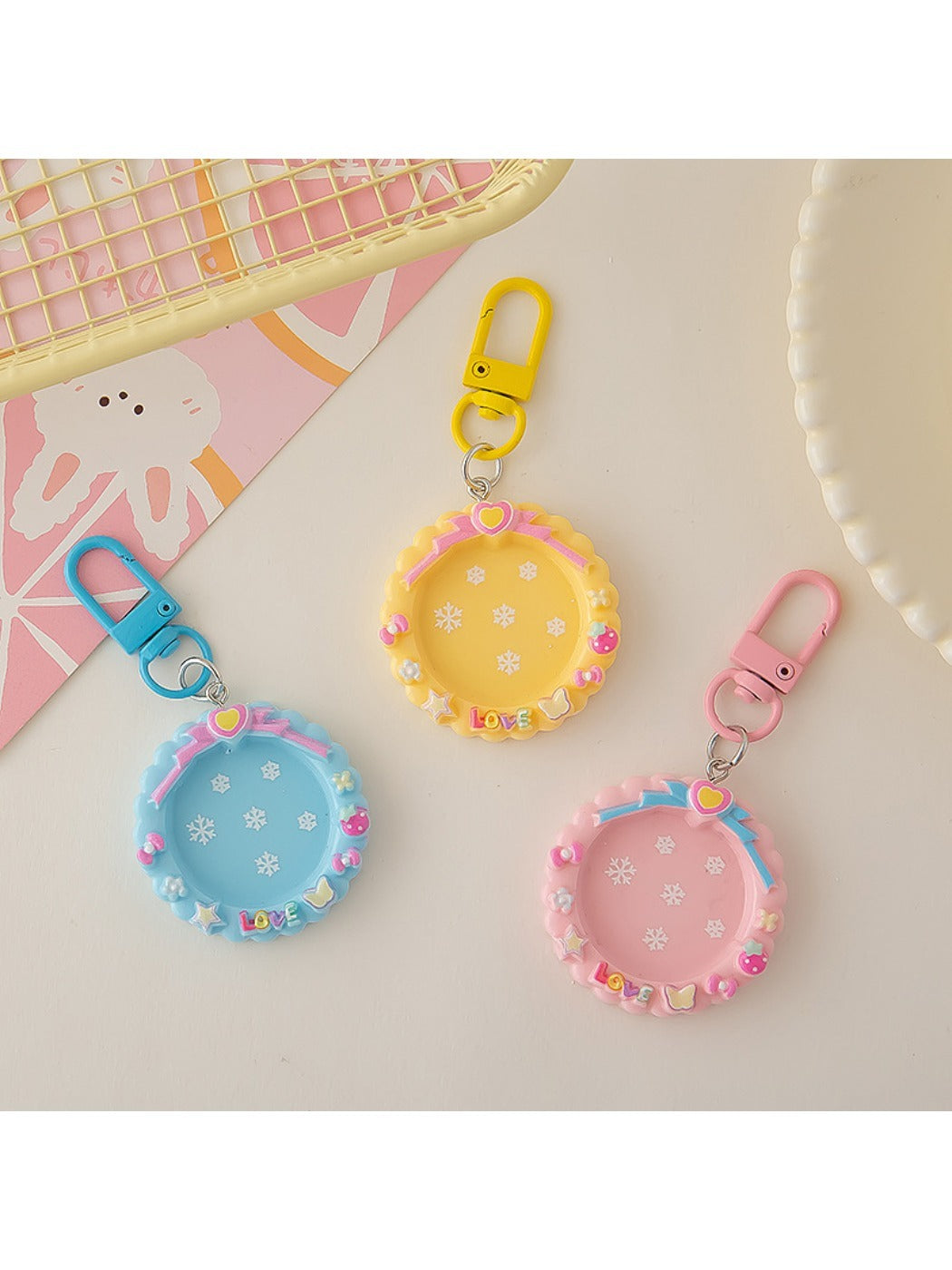 Keypus - Round Macaron Colored Keychain