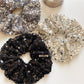 Gifty - Black Silver Sequin Scrunchies