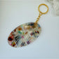 Keypus - Oval Leopard Print Comb Keychain