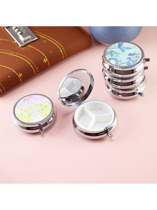 Mirroray - Cute Triple Compartment Round Compact Mirror