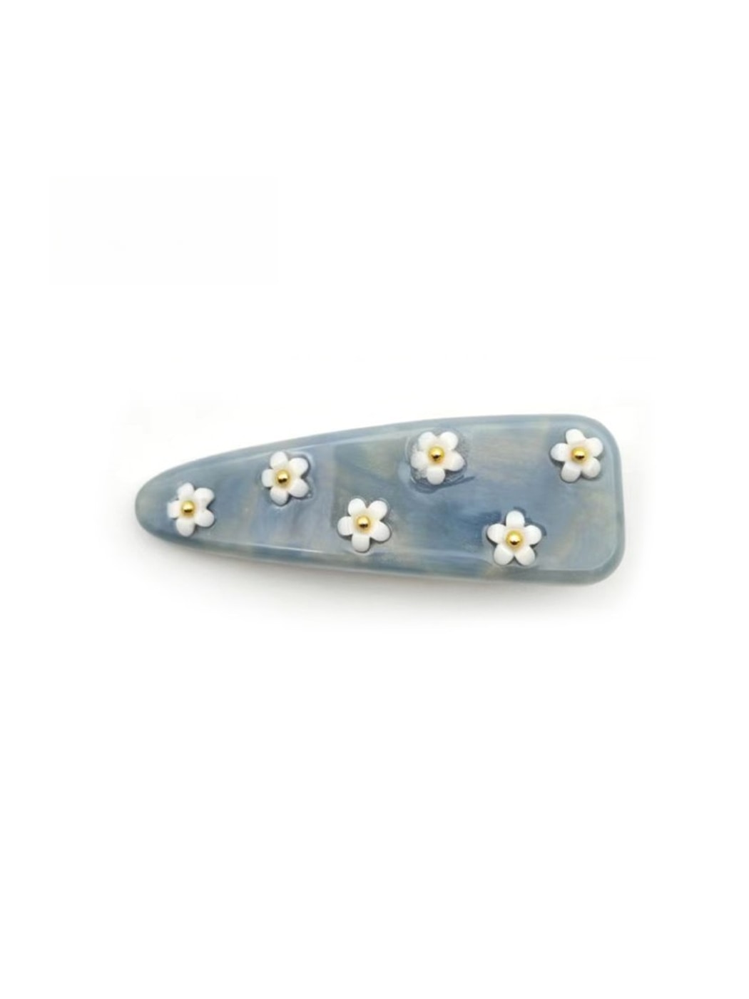 Beau - Floral Acetate Triangular Side Hair Clip