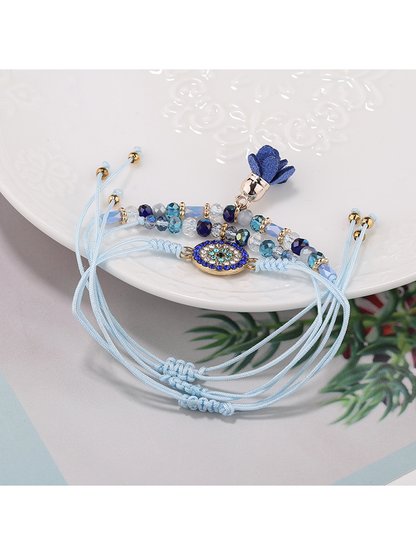 Lovra - Bohemian Beaded Flower Pendant Bracelet