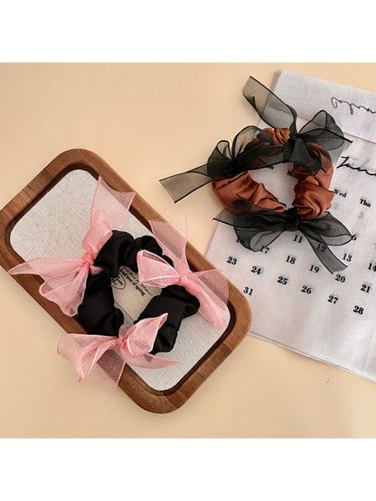 Gifty - Elegant Satin Bow Hair Tie Accessory