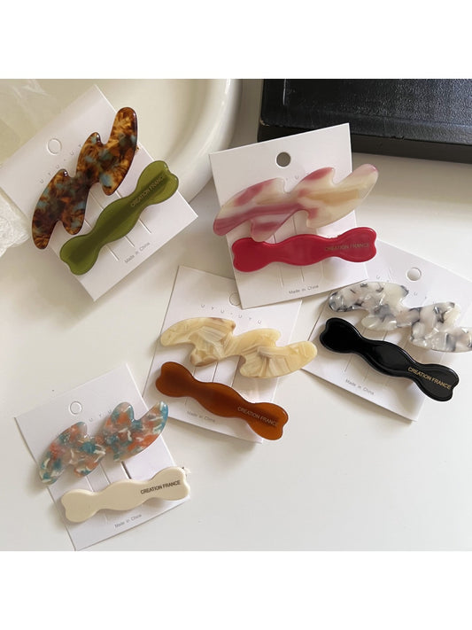 Beau - Minimalist Wavy-Shaped Hair Clip
