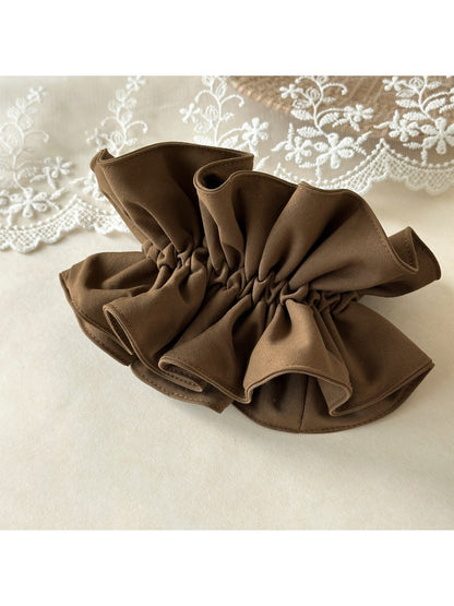 Gifty - Brown Wrinkle Double Scrunchie