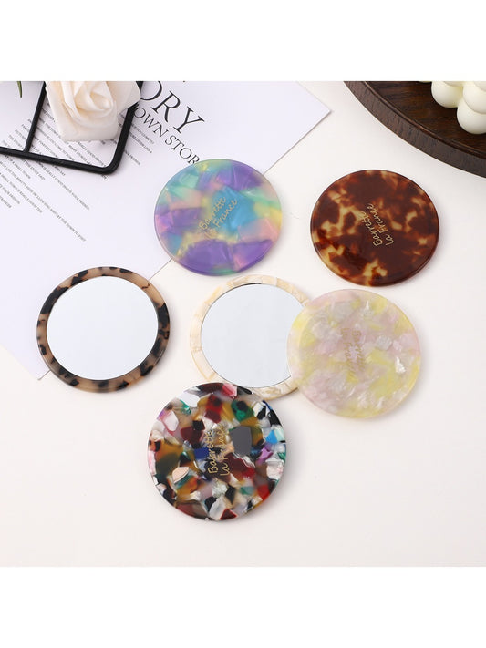Mirroray - Acetic Acid Round Simple Multi-Color Small Mirror