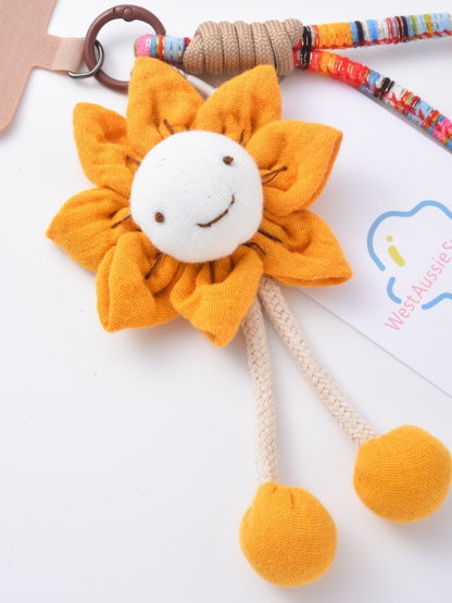 Keypus - Funny Orange Smile Sunflower Keychain