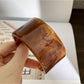 Lovra vintage ombre wide cuff bangle bracelet highlighting smooth finish
