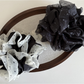 Gifty - Polka Dot Mesh Ruffle Trim Hair Scrunchie