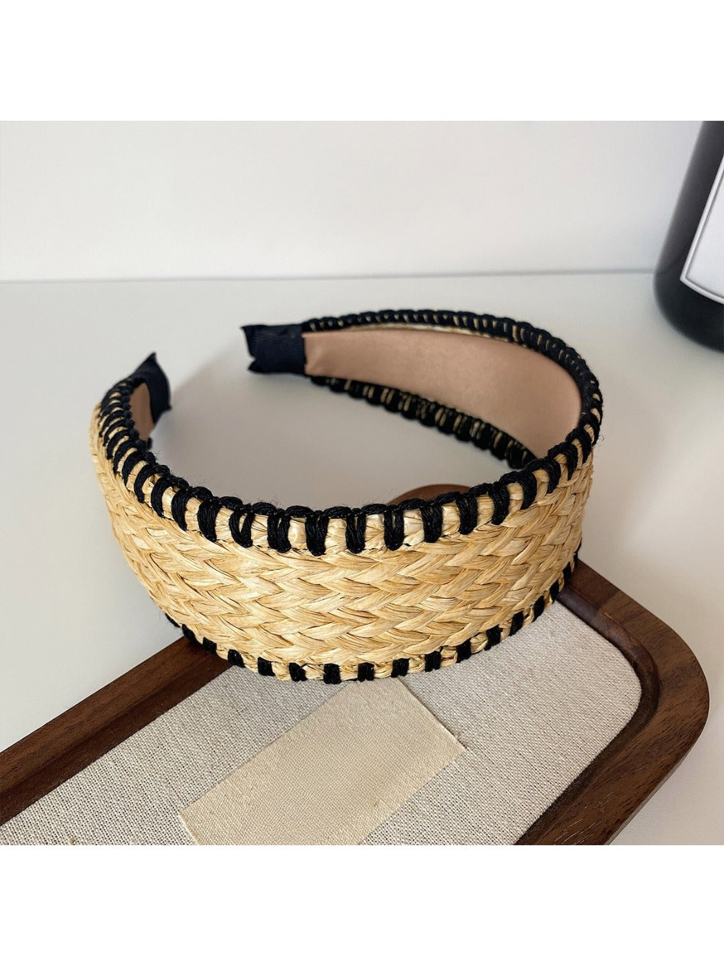 Gifty wide headband folded to display fabric pattern and width