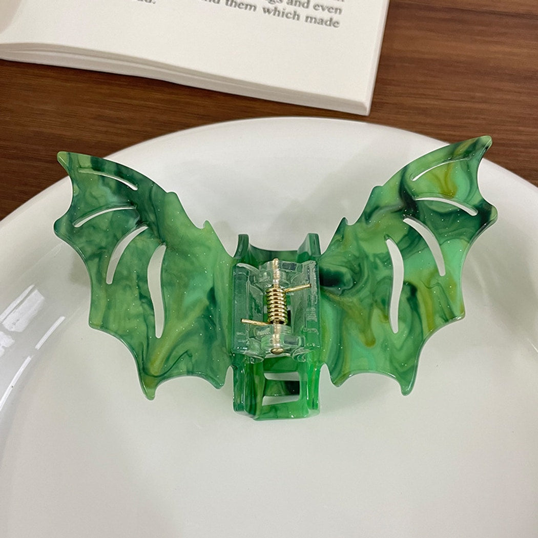 Beau - Halloween Marble Bat Wing Claw Clip