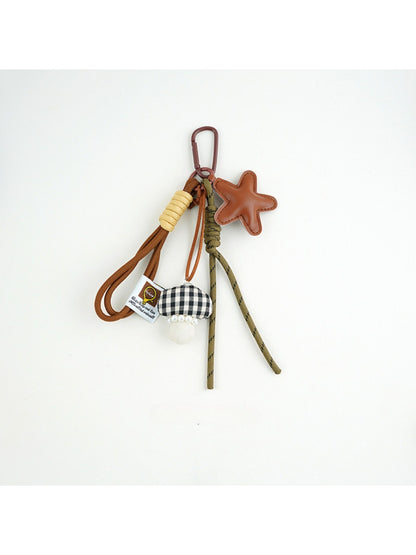 Keypus - Lucky Star Faux Leather Keychain