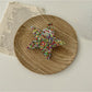Beau star shaped claw clip on white background, angled view