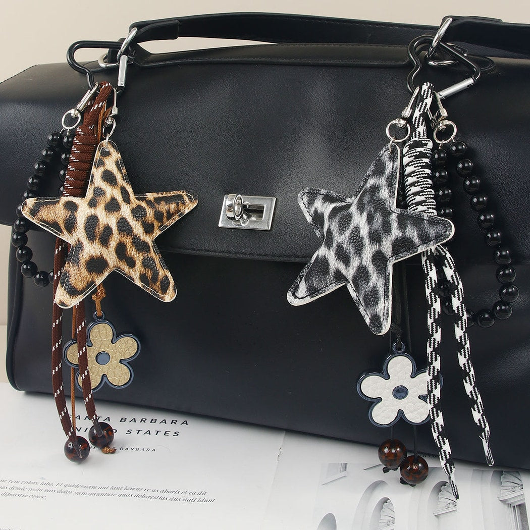 Keypus - Star Shape Beaded Woven Cord Keychain