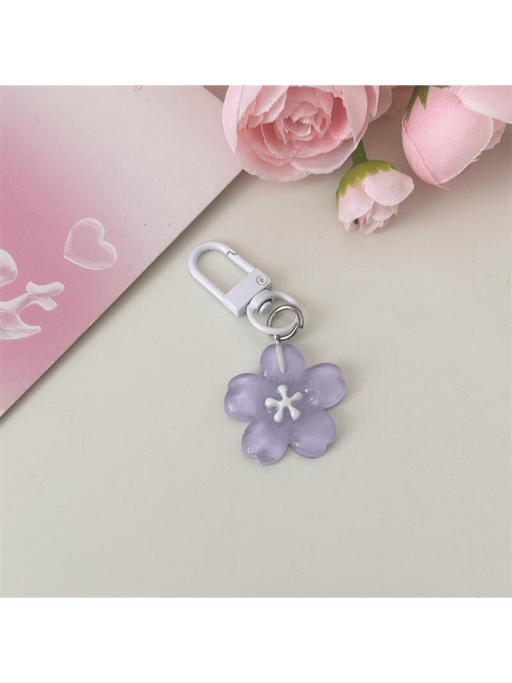 Keypus - Sweet Floral Pendant Key Ring Charm Keychain