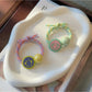 Gifty - Smiley Face Beaded Bow Elastic Hair Tie