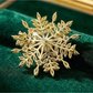 Brovia - Snowflake Micro Inlay Alloy Brooch