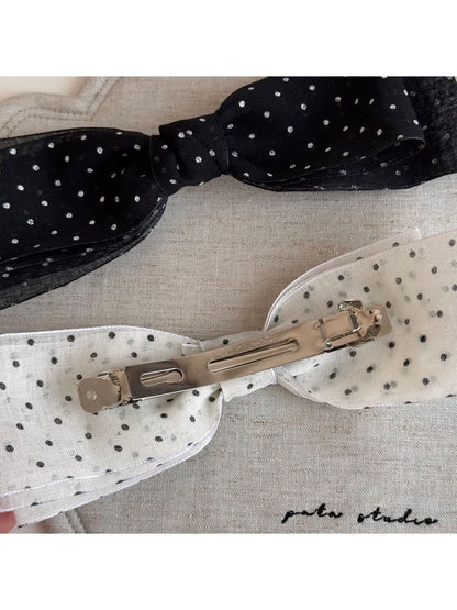 Beau - Sweet Dotted Bow Spring Top Hair Clip