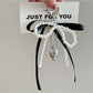 Keypus - Beaded Bow Heart Pendant Bag Charm Keychain