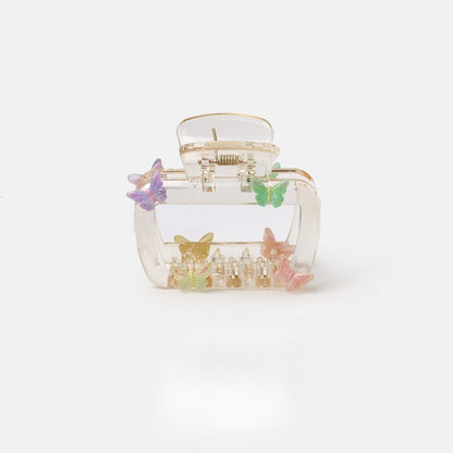 Beau - Clear Butterfly Detail PC Hair Styling Claw Clip
