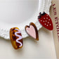 Beau cute chocolate brown hair clip on white background