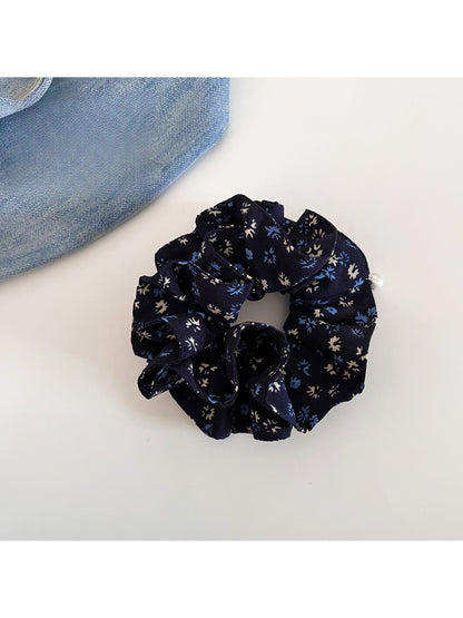 Gifty - Navy Blue Ditsy Floral Hair Tie