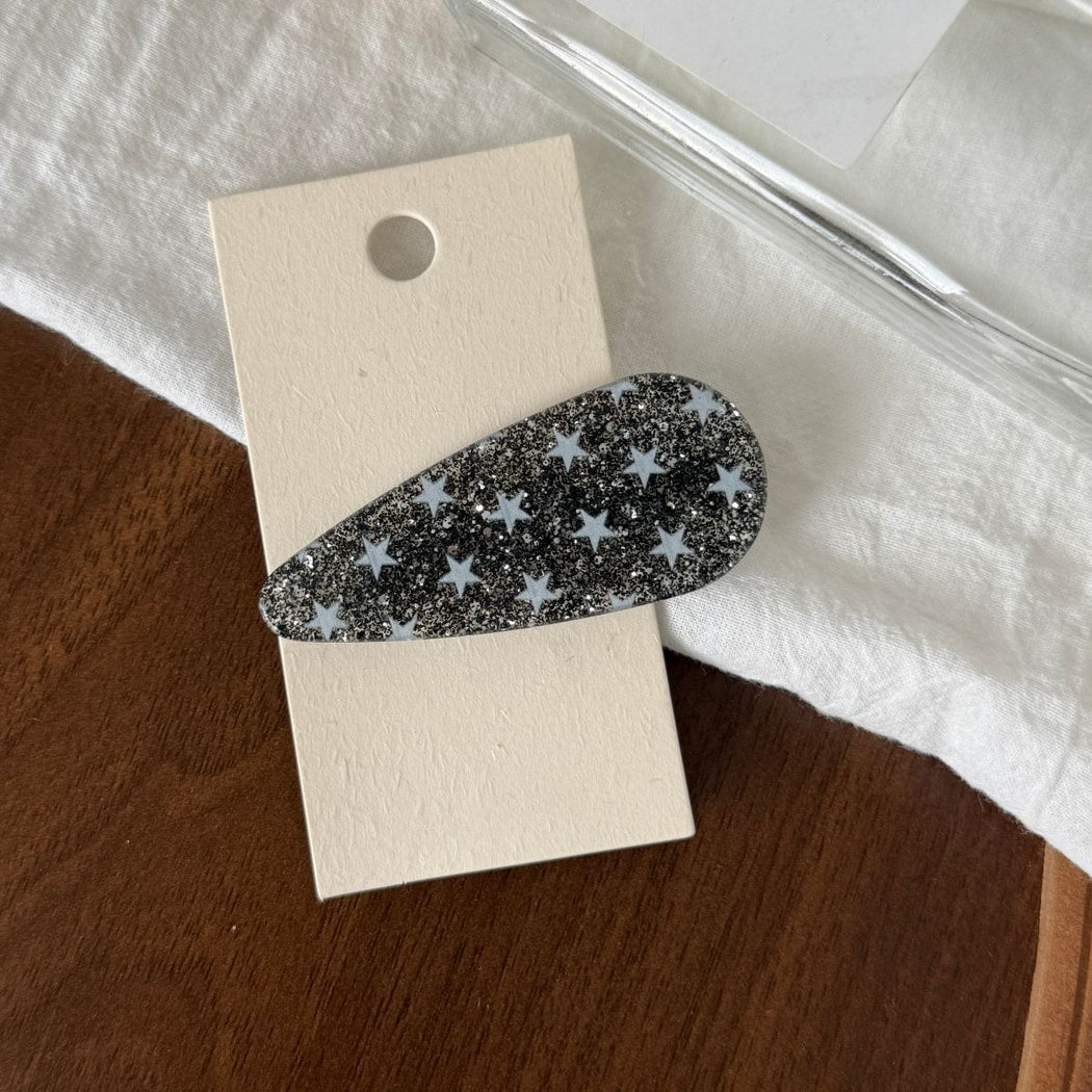 Beau - Glitter Star Pattern Acrylic Hair Clip