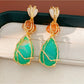 Earedge - Geometric Vintage Style Triangle Tassel Earrings