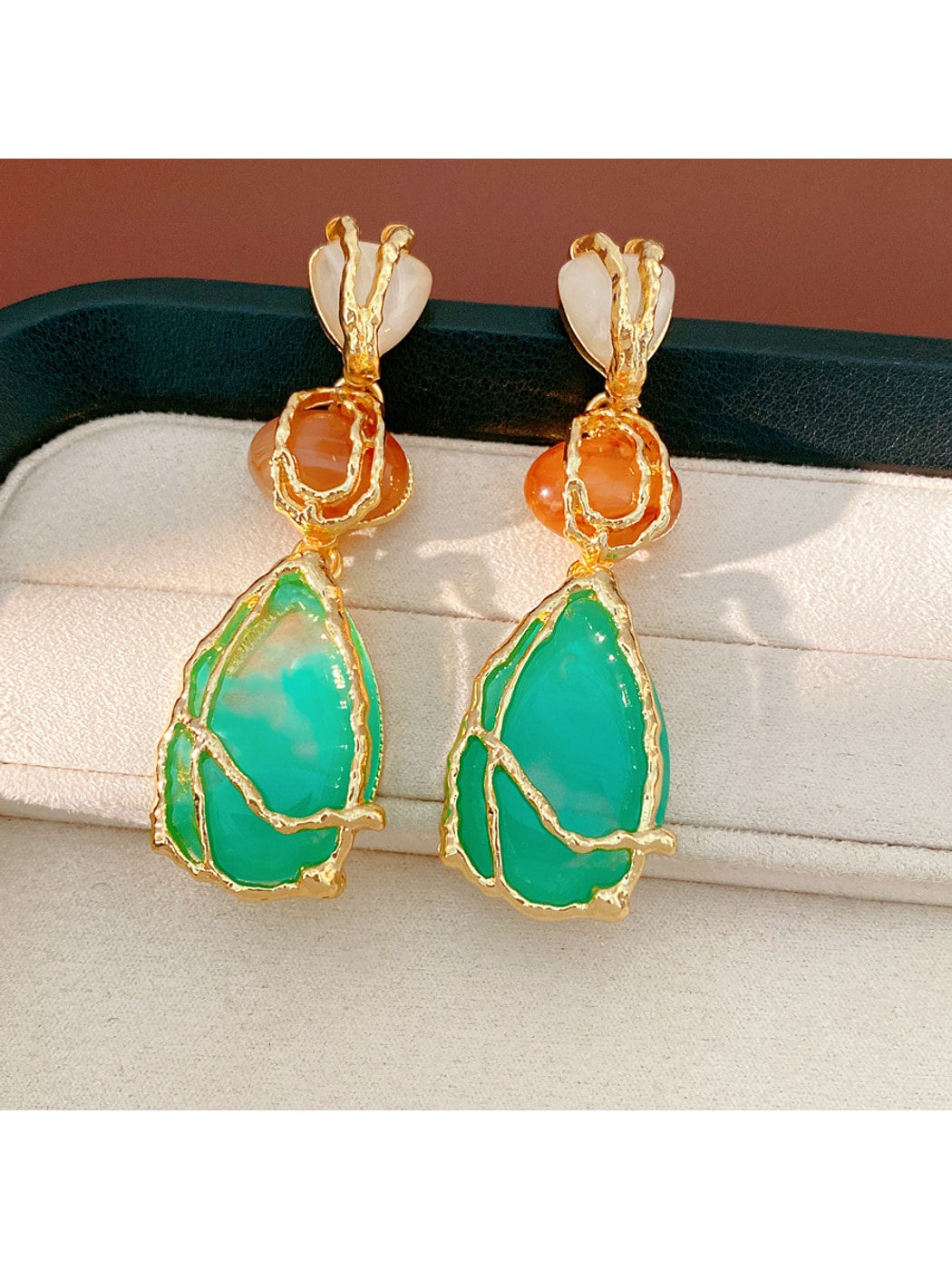 Earedge - Geometric Vintage Style Triangle Tassel Earrings