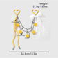 Keypus - Y2K Star Heart Bow Chain Bag Charm Keychain