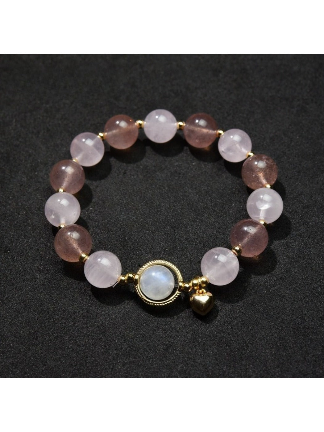 Lovra minimalist heart pendant bracelet worn on a wrist