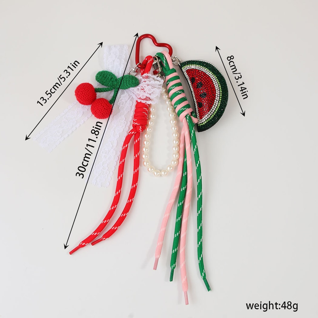 Keypus - Watermelon Tassel Bag Pendant Keychain