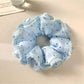 Gifty sweet solid color polka dot scrunchie in pink with white dots