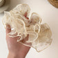 Gifty - Floral Mesh Four-Layer Ruffled Scrunchie