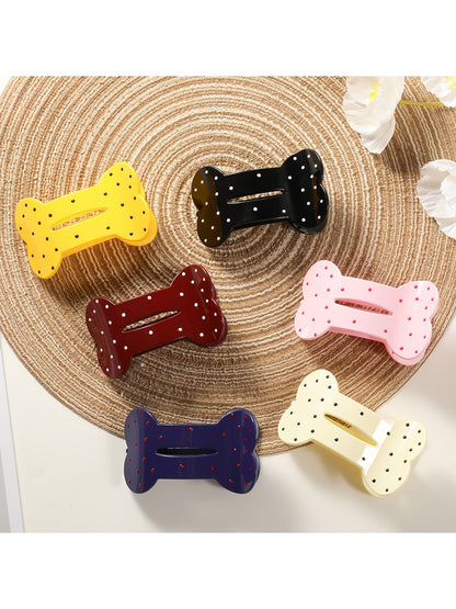 Beau - Polka Dot Cloud Shape PC Duckbill Hair Clip
