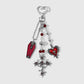 Keypus - Halloween Theme Rose Cross Keychain