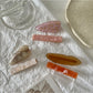 Beau - Acetate Marble Pattern Duckbill Hair Clip