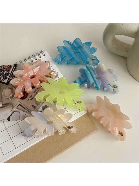 Beau - Glossy Flower Petal Hair Styling Claw Clip