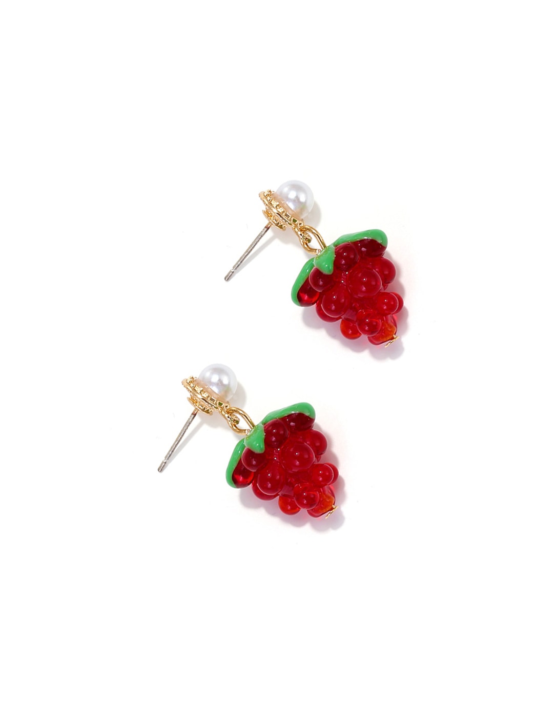 Earedge - Grape Cluster Fruit Drop Dangle Earrings