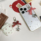 Keypus - Five Point Star Bow Flocked Holiday Keychain