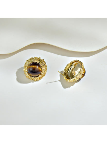 Earedge - Three-Dimensional Round Earrings