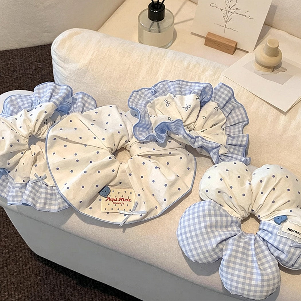 Gifty - Elegant Polka Dot Polyester Fabric Scrunchie